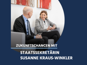 Bundesminister Martin Kocher und Staatssekretärin Susanne Kraus-Winkler im Gespräch